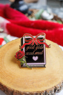 Good Girls Read Smut bookish enamel pin by Pinstory