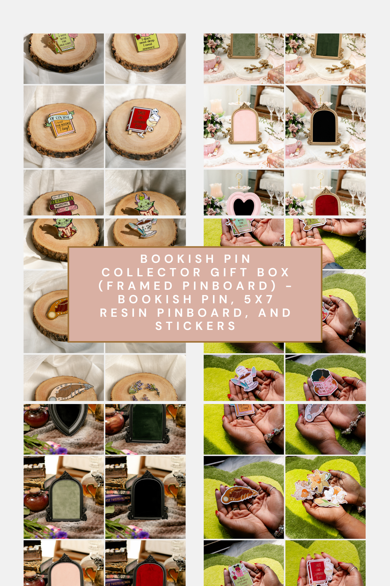 Bookish Pin Collector Gift Box - Bookish Pins, Pinboard, and Stickers