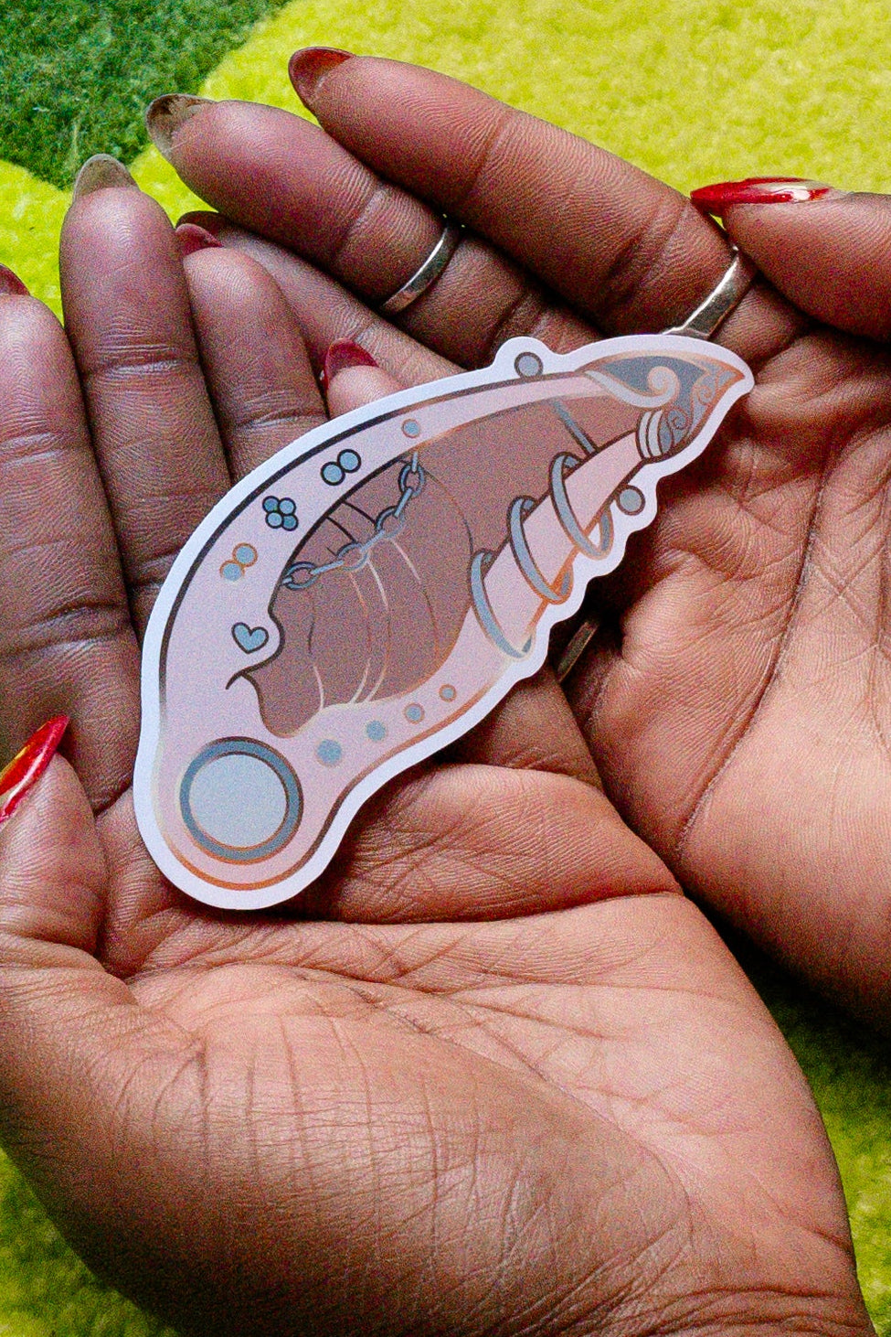 Elf Ear with Jewelry Bookish Sticker