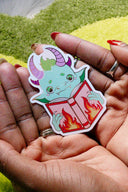 Dragon Reading Spice bookish sticker by Pinstory