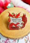 Monsters Over Men bookish enamel pin by Pinstory