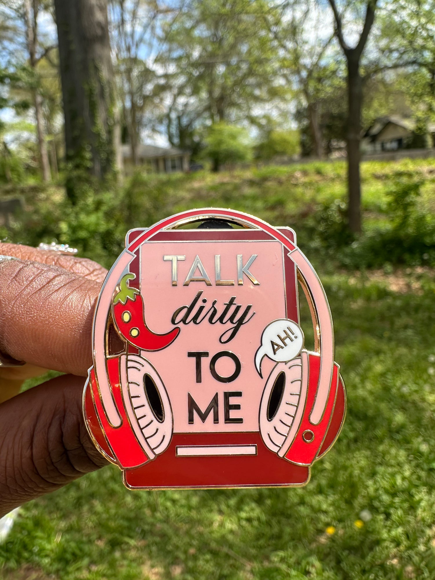 Talk Dirty to Me bookish enamel pin by Pinstory