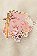 Romantasy and Rose bookish sticker by Pinstory