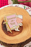 Romantasy and Rose bookish enamel pin by Pinstory